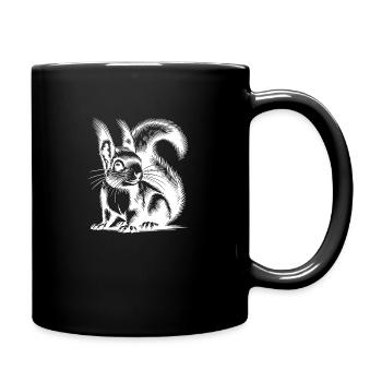 Baby Kinder Eichhörnchen Bleistift Zeichnung - Tasse einfarbig - Schwarz - Rechts