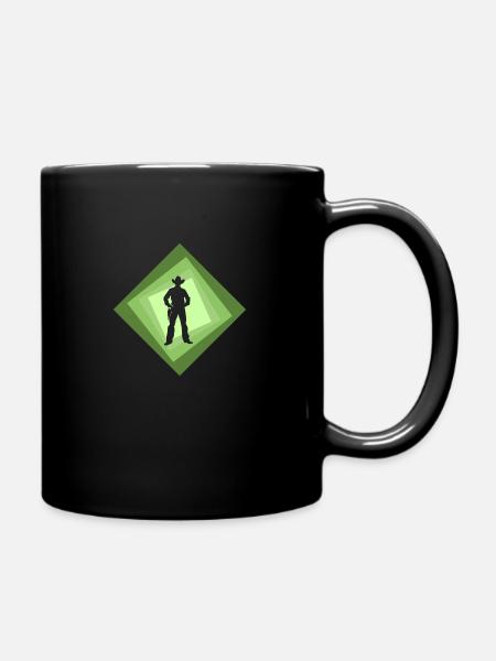 Cowboy Western - Tasse einfarbig - Schwarz