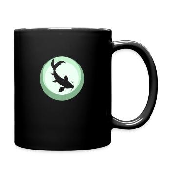 Poisson Koi - Mug uni - noir - Droite