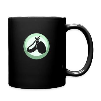 Vegan Animal Rights Speise - Tasse einfarbig - Schwarz - Rechts