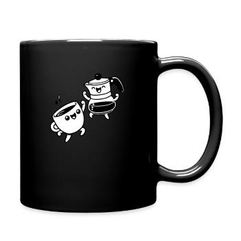 Guten Morgen Kaffee - Tasse einfarbig - Schwarz - Rechts