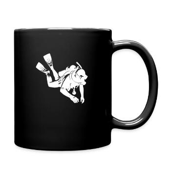 Recreational Diver Scuba Diver Training Equipment - Full Colour Mug - black - Right