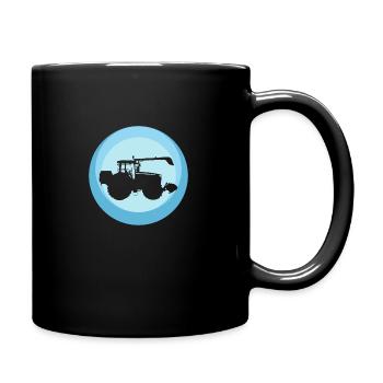 Maehdrescher Landwirtschaft Hof - Tasse einfarbig - Schwarz - Rechts