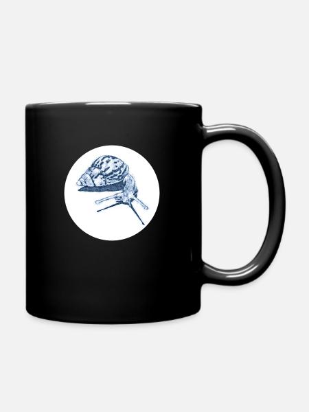 snail with shadow scribble art - Tasse einfarbig - Schwarz