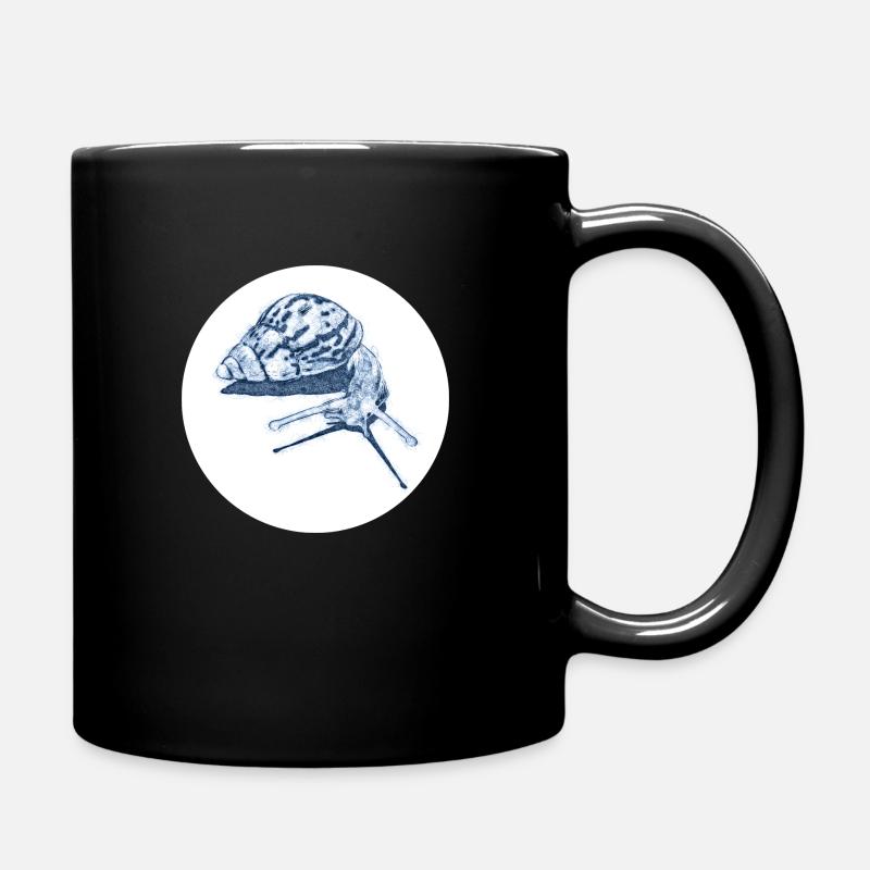 snail with shadow scribble art - Tasse einfarbig - Schwarz