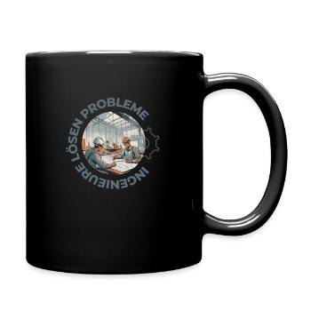 Ingenieure lösen Probleme - Tasse einfarbig - Schwarz - Rechts