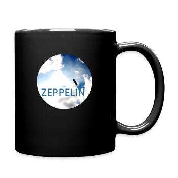 Zeppelin rund Himmel sonnig Wolken Kontrast - Tasse einfarbig - Schwarz - Rechts