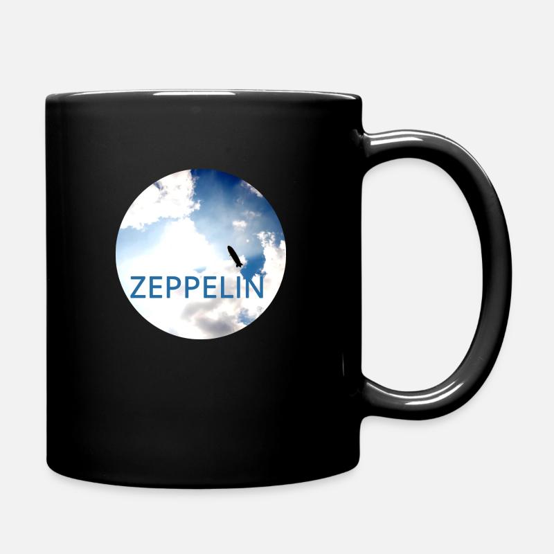 Zeppelin rund Himmel sonnig Wolken Kontrast - Tasse einfarbig - Schwarz