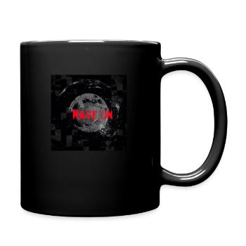 Rave weiter - Tasse einfarbig - Schwarz - Rechts