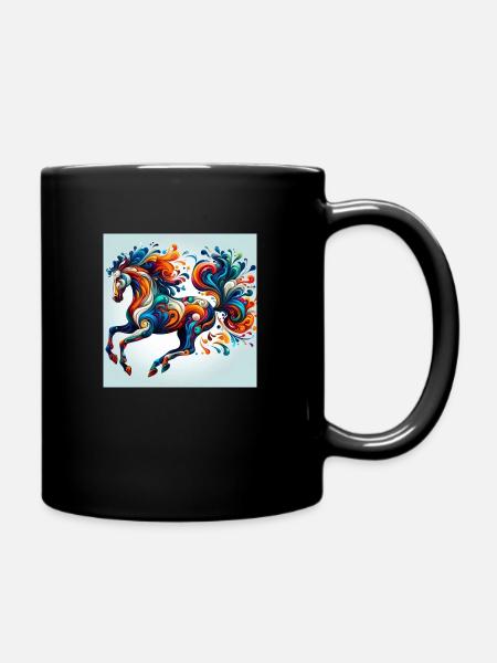 cheval galopant - Mug uni - noir