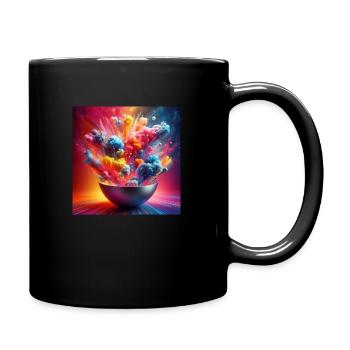 couleurs en explosion - Mug uni - noir - Droite