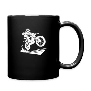 Motorsport Enduro Jumping Terrain Machine - Full Colour Mug - black - Right