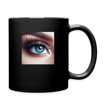 bleu yeux - Mug uni - noir - Droite