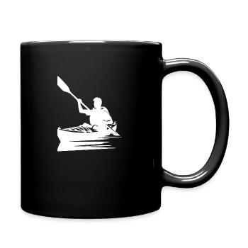 Manoeuvrable kayak boat for whitewater tours - Full Colour Mug - black - Right
