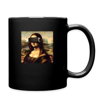 Mona Lisa Virtual Reality - Tasse einfarbig - Schwarz - Rechts