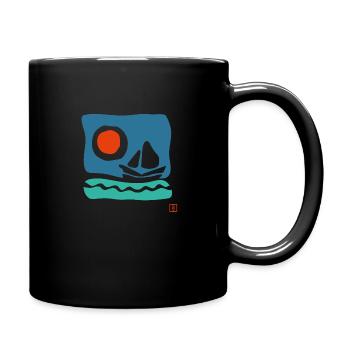 Boot - Tasse einfarbig - Schwarz - Rechts