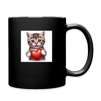 The Cat chat - Full Colour Mug - black - Right