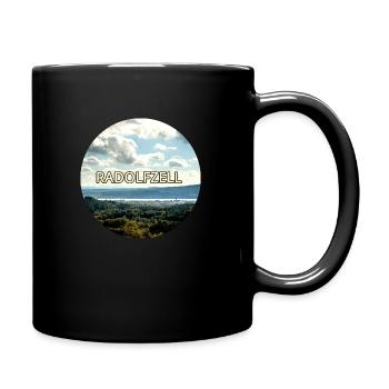Radolfzell rund Herbst Bodenseeliebe sonnig Wasser - Tasse einfarbig - Schwarz - Rechts