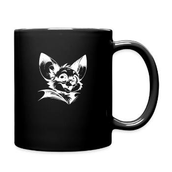Chauve-souris rieuse bébé vampire dessin - Mug uni - noir - Droite