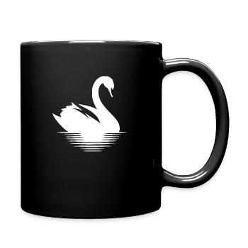 Portrait de sauvagine fier cygne - Mug uni - noir - Droite