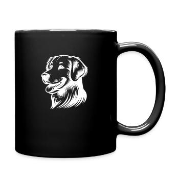 Loyal Look Golden Retriever Dogs Portrait - Full Colour Mug - black - Right