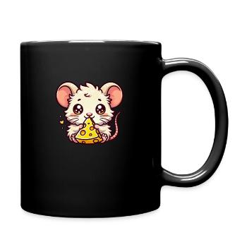Käsemaus - Tasse einfarbig - Schwarz - Rechts