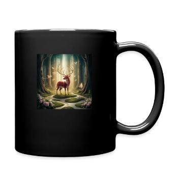 auf einer geheimnisvollen waldlichtung - Tasse einfarbig - Schwarz - Rechts