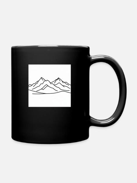 Montagne minimaliste - Mug uni - noir