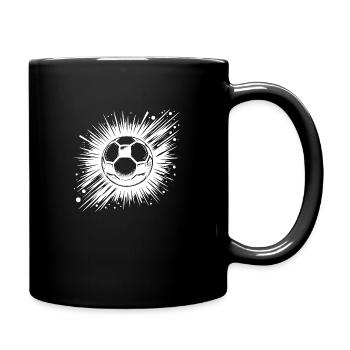 Krasser Fußball Schuss Verein Logo - Tasse einfarbig - Schwarz - Rechts