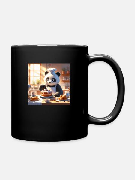 Panda cuisiner - Mug uni - noir