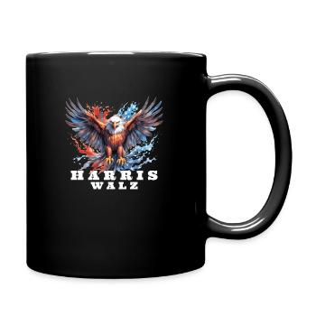 Kamala Harris & Tim Walz 2024 Chemise de soutien - Mug uni - noir - Droite