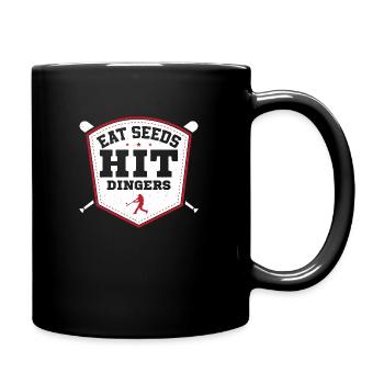 Eat Seeds Hit Dingers Sport Fan Baseball - Tasse einfarbig - Schwarz - Rechts
