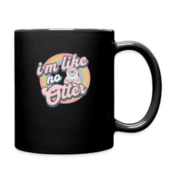 I am like no Otter funny - Tasse einfarbig - Schwarz - Rechts
