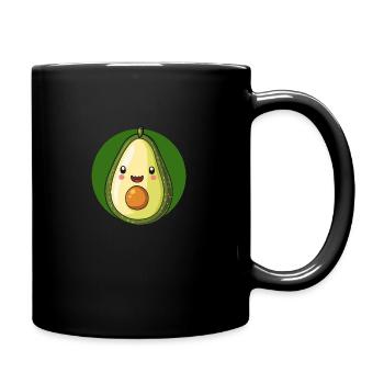 Avocado Veganerin - Tasse einfarbig - Schwarz - Rechts