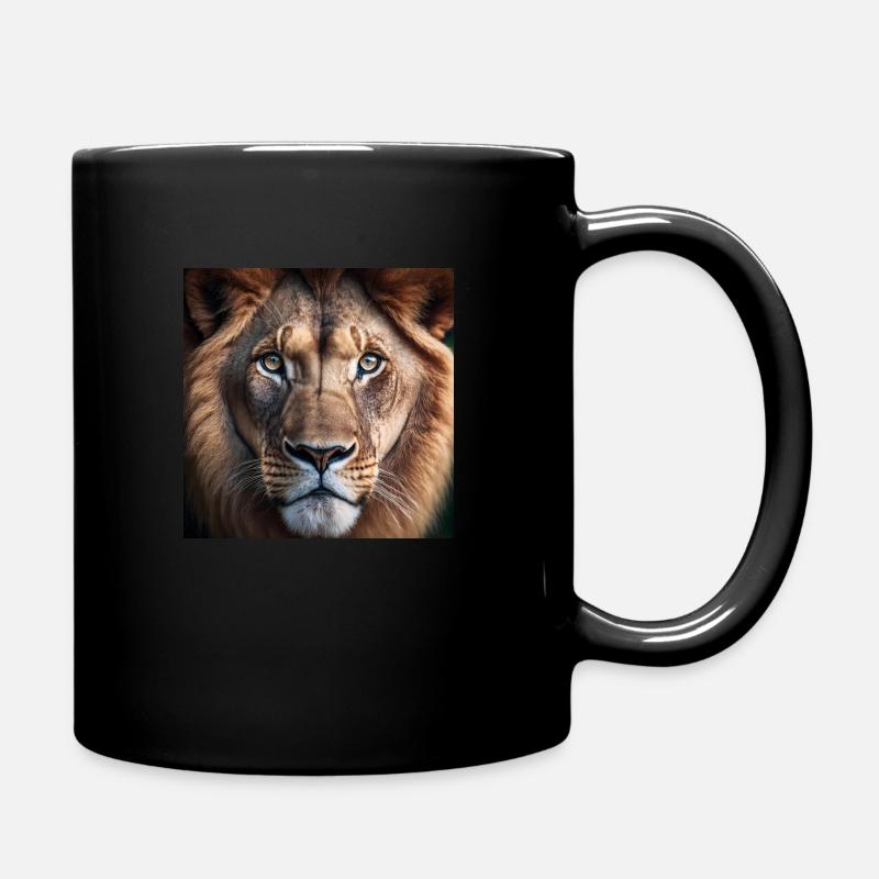 Leo that looks you in the eye - Full Colour Mug - black