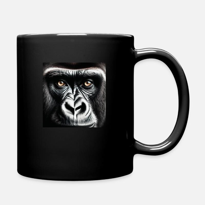 Gorilla, der Dir in die Augen sieht - Tasse einfarbig - Schwarz