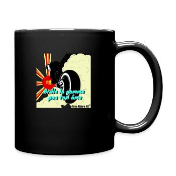 FR49 Brûle la gomme - Mug uni - noir - Droite