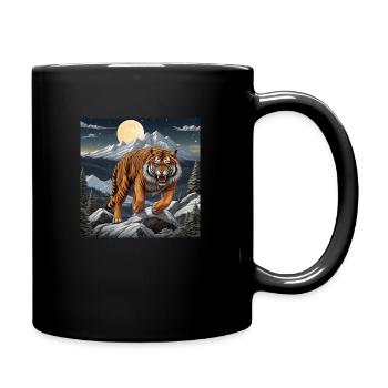 Lifelike Vision Tiger - Full Colour Mug - black - Right