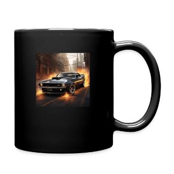 Lifelike Vision muscle-car - Full Colour Mug - black - Right