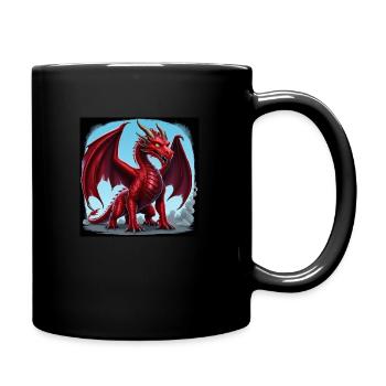 leonardo phoenix creation red dragon - Tasse einfarbig - Schwarz - Rechts