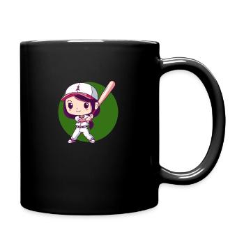 Baseball Baseball Player Baseball Bat - Full Colour Mug - black - Right