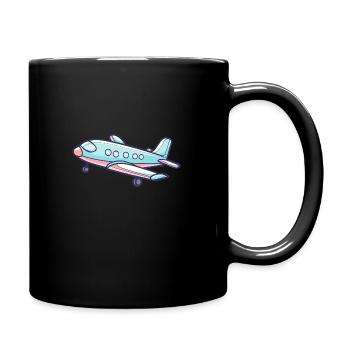 Planeur volant d’avion - Mug uni - noir - Droite