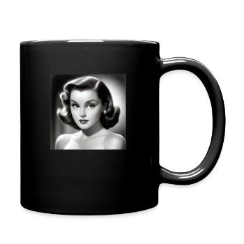 🎬 Vintage Hollywood Portrait 🌟 - Tasse einfarbig - Schwarz - Rechts