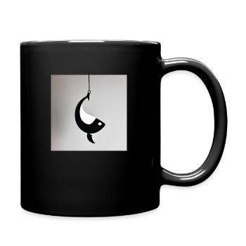 🎣 Eleganter Fisch-Design 🎨 - Tasse einfarbig - Schwarz - Rechts