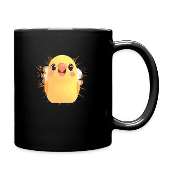 Perroquet perruche - Mug uni - noir - Droite