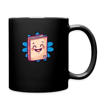 Lesen Leseratte - Tasse einfarbig - Schwarz - Rechts