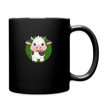 Kuh Rind - Tasse einfarbig - Schwarz - Rechts