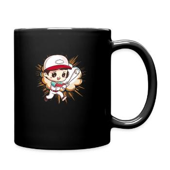 Baseball Baseball Bat Catcher - Full Colour Mug - black - Right