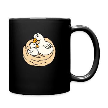 Gans - Tasse einfarbig - Schwarz - Rechts