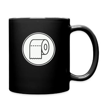 Papier toilette Icône de papier toilette - Mug uni - noir - Droite